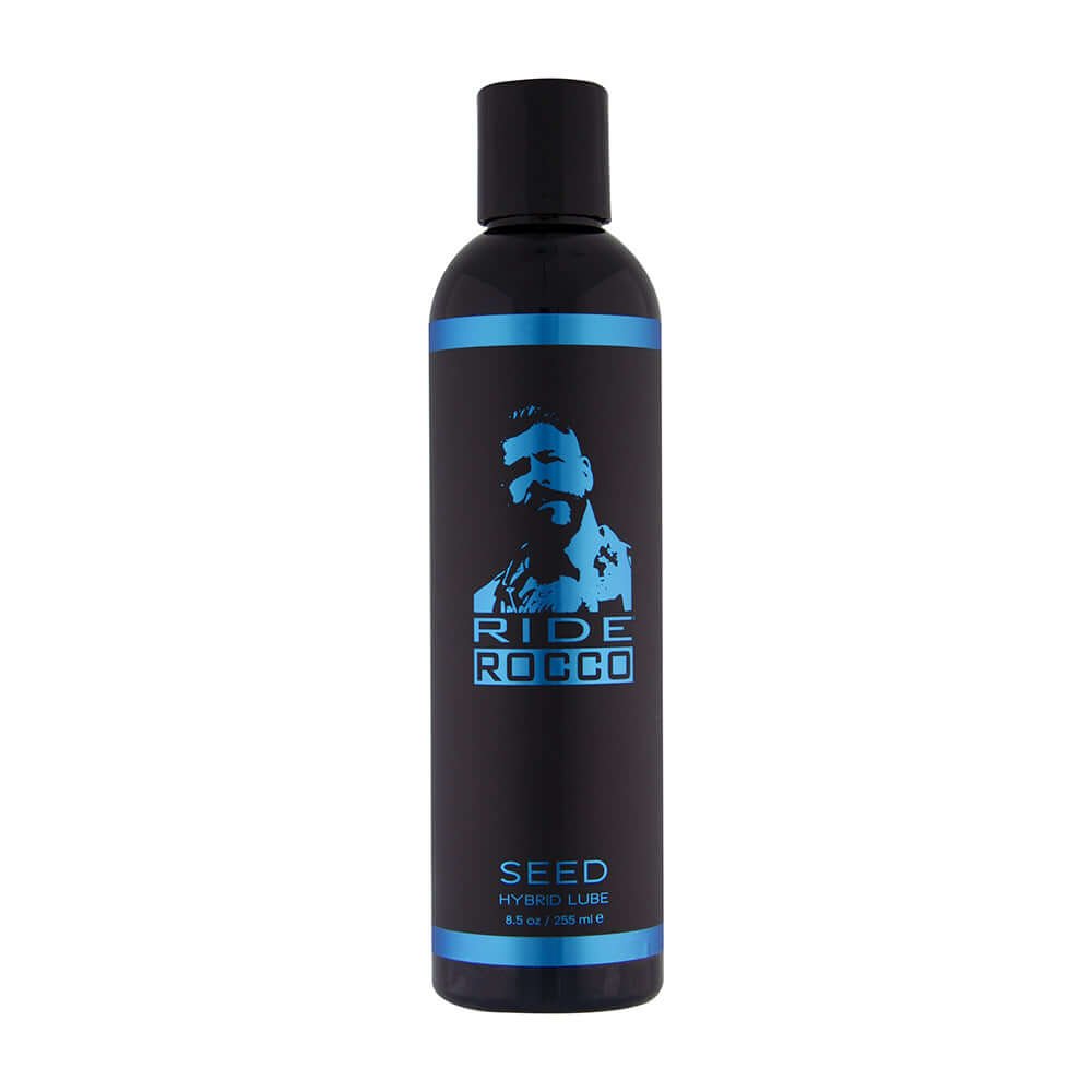 Ride Rocco Seed Hybrid Lubricant 8.5 Oz bottle with sleek design and black packaging.