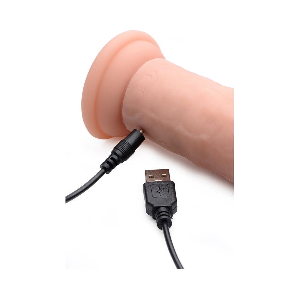 Curve Toys Big Shot 7 inches Vibrating Silicone Dildo with Suction Cup Light