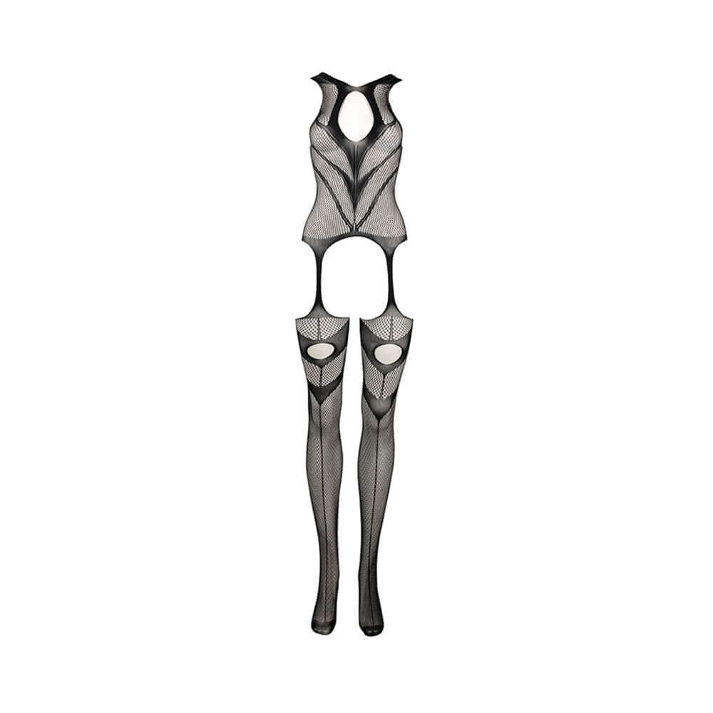 Shots Le Desir Suspender Bodystocking Black O/S