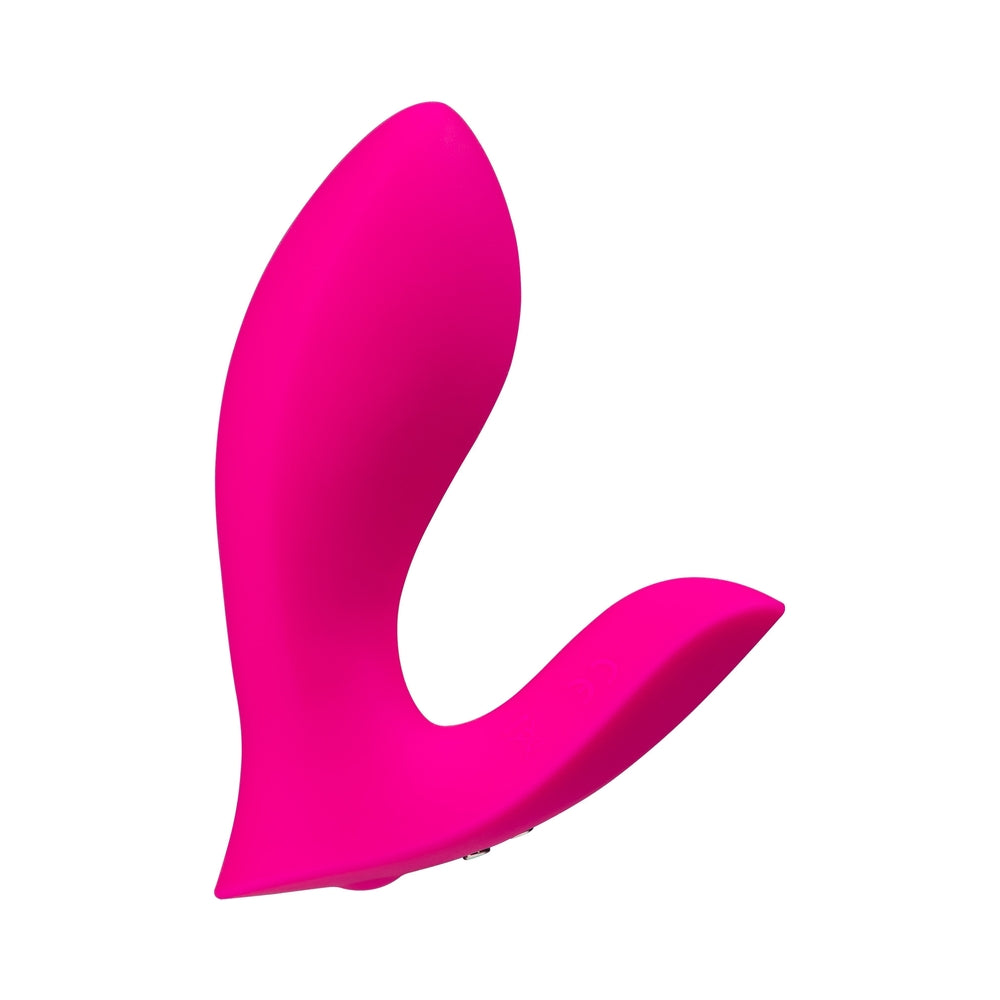 Lovense Flexer Rechargeable Silicone App-Controlled Panty Vibrator - Pink