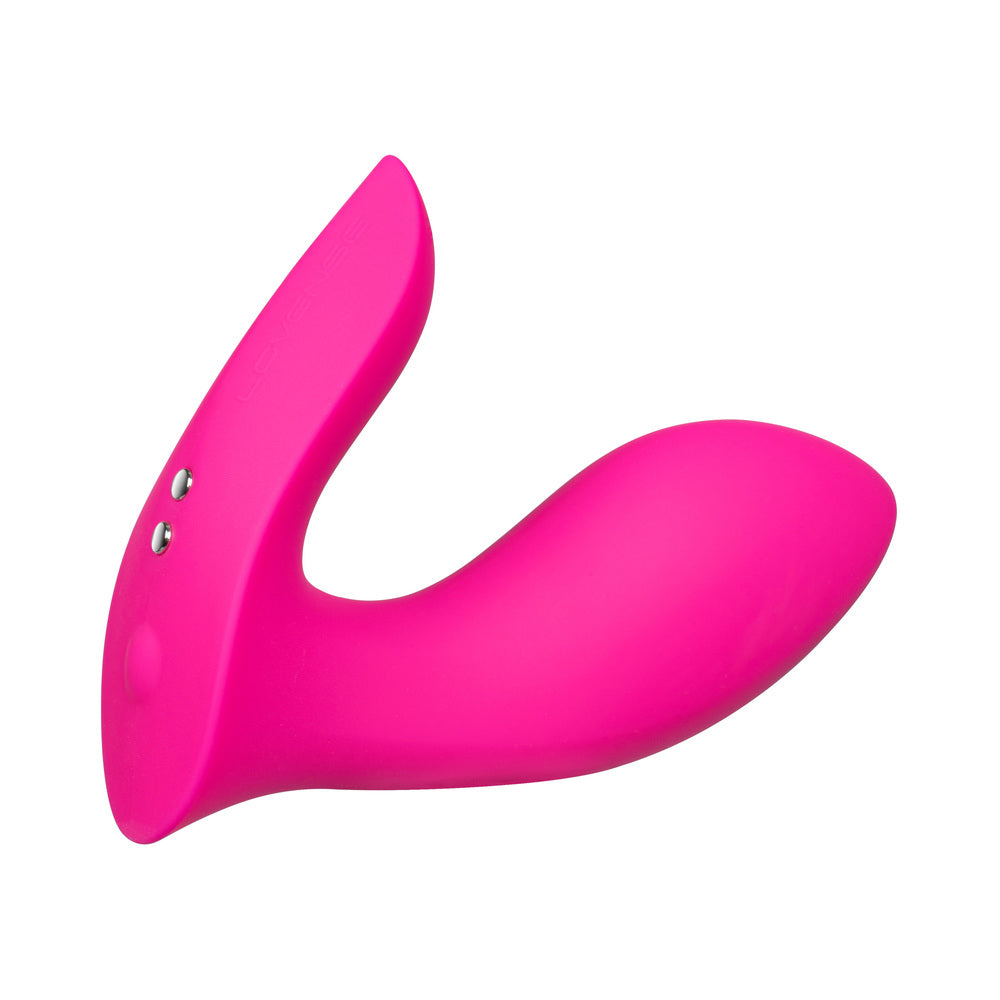 Lovense Flexer Rechargeable Silicone App-Controlled Panty Vibrator - Pink