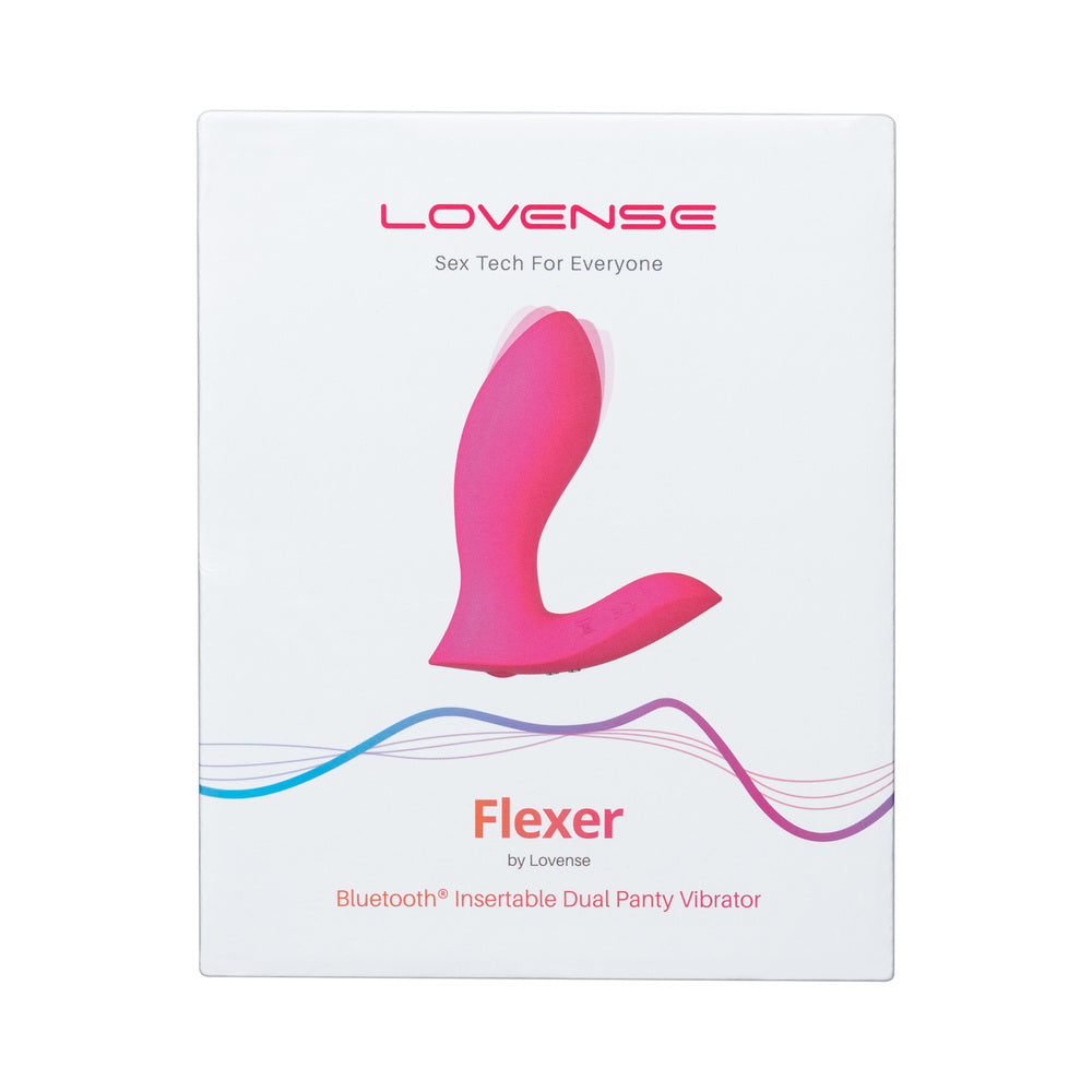 Lovense Flexer Rechargeable Silicone App-Controlled Panty Vibrator - Pink