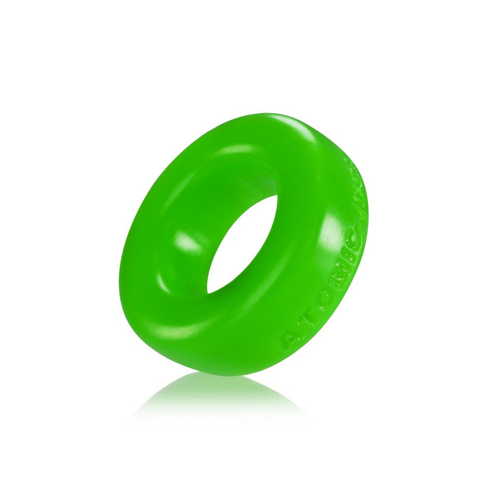 Oxballs Cock-t Silicone Cock Ring Slime in vibrant green, soft and stretchy for ultimate comfort and enhanced performance.