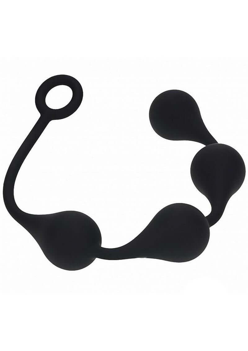 Levelz Waterdrop Silicone Anal Balls XL 50 mm Black for enhanced anal play with teardrop shape and premium comfort.