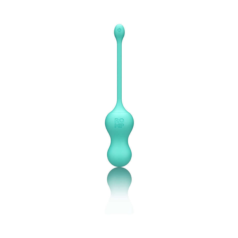 ROMP Cello Rechargeable Remote-Controlled Silicone G-Spot Egg Vibrator Light Teal