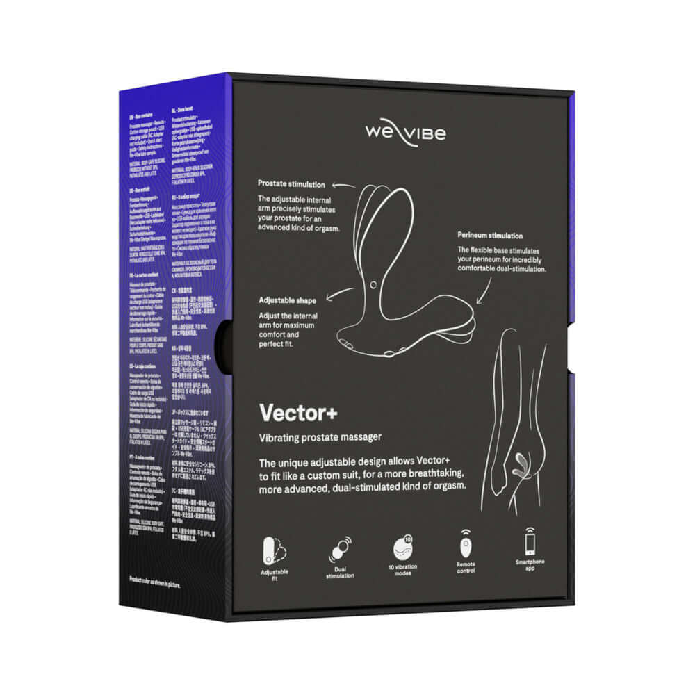 We-Vibe Vector+ Dual Stimulation Prostate Massager Charcoal Black