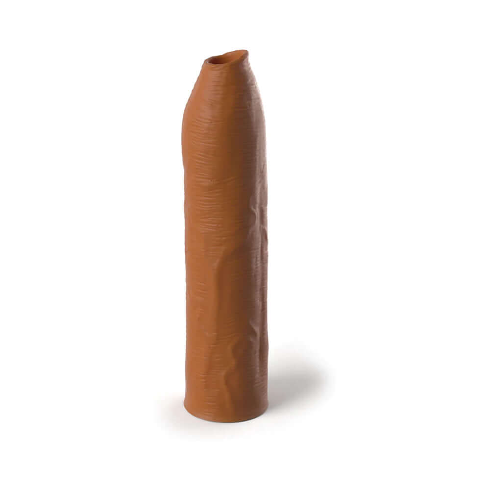 Fantasy X-tensions Elite Uncut 7 inches Open-Ended Silicone Enhancement Sleeve Tan