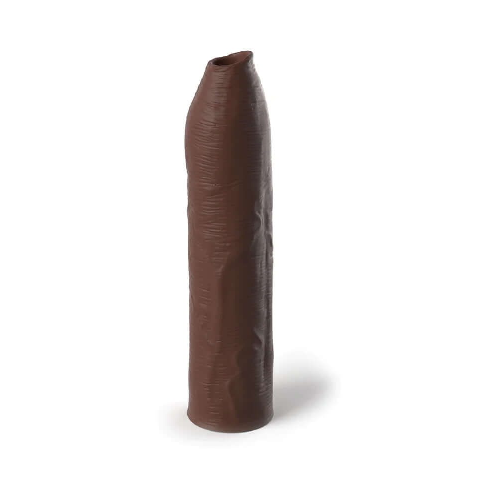 Fantasy X-tensions Elite Uncut 7 inches Open-Ended Silicone Enhancement Sleeve Brown