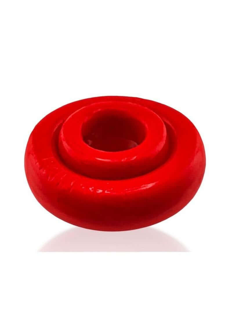 Oxballs Rimz Single Cock Ring Red, featuring a flexible design with soft comfort lips for a secure fit.
