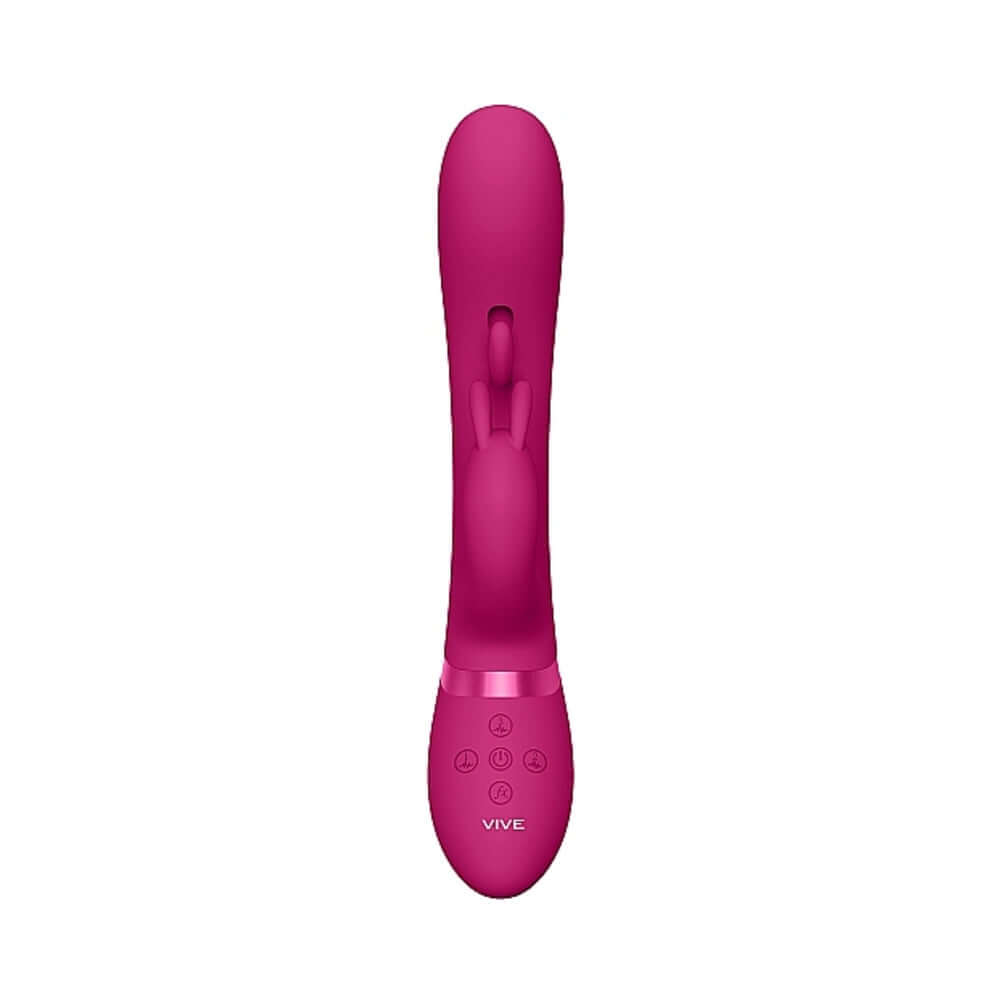 VIVE TAMA Rechargeable Wave Silicone Rabbit Vibrator Pink