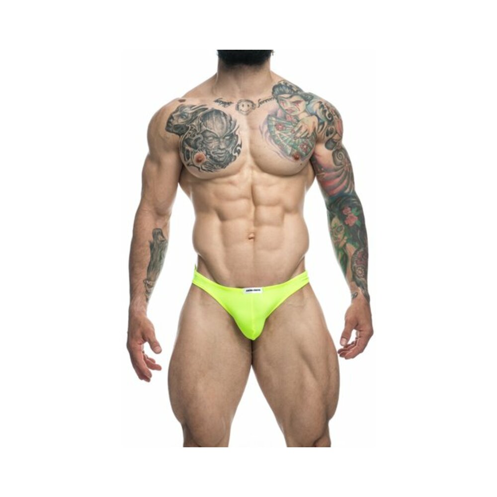 Male Basics JUSTIN + SIMON Classic Bikini Neon Green L