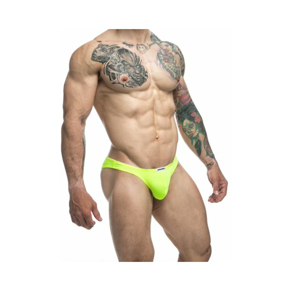 Male Basics JUSTIN + SIMON Classic Bikini Neon Green 2XL