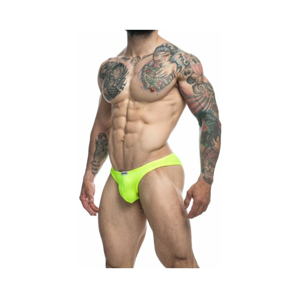 Male Basics JUSTIN + SIMON Classic Bikini Neon Green 2XL