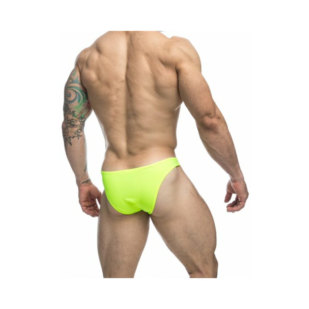 Male Basics JUSTIN + SIMON Classic Bikini Neon Green 2XL