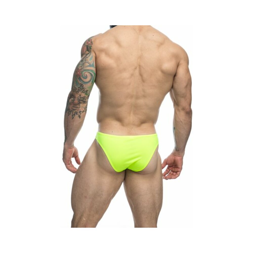 Male Basics JUSTIN + SIMON Classic Bikini Neon Green 2XL