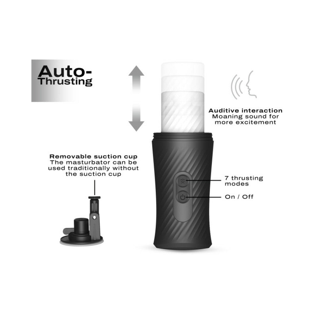 Dorcel Thrust Blow Rechargeable Thrusting Vaginal Masturbator with Removeable Suction Cup