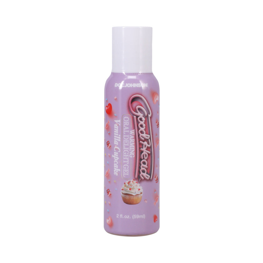 GoodHead Warming Oral Delight Gel Strawberry, Vanilla Cupcake, Chocolate Cherry 3-pack 2 oz.