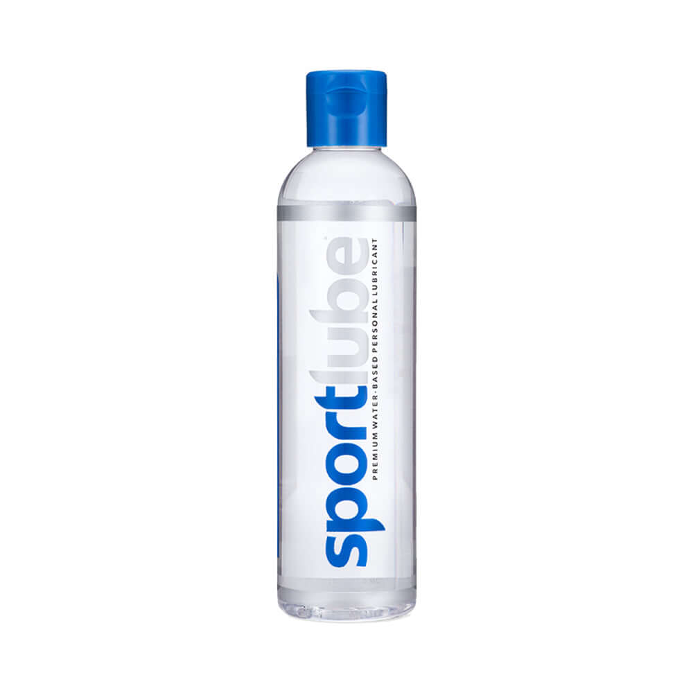 SportLube Water-Based Lubricant 8.1 Oz bottle, designed for long-lasting glide and comfort.