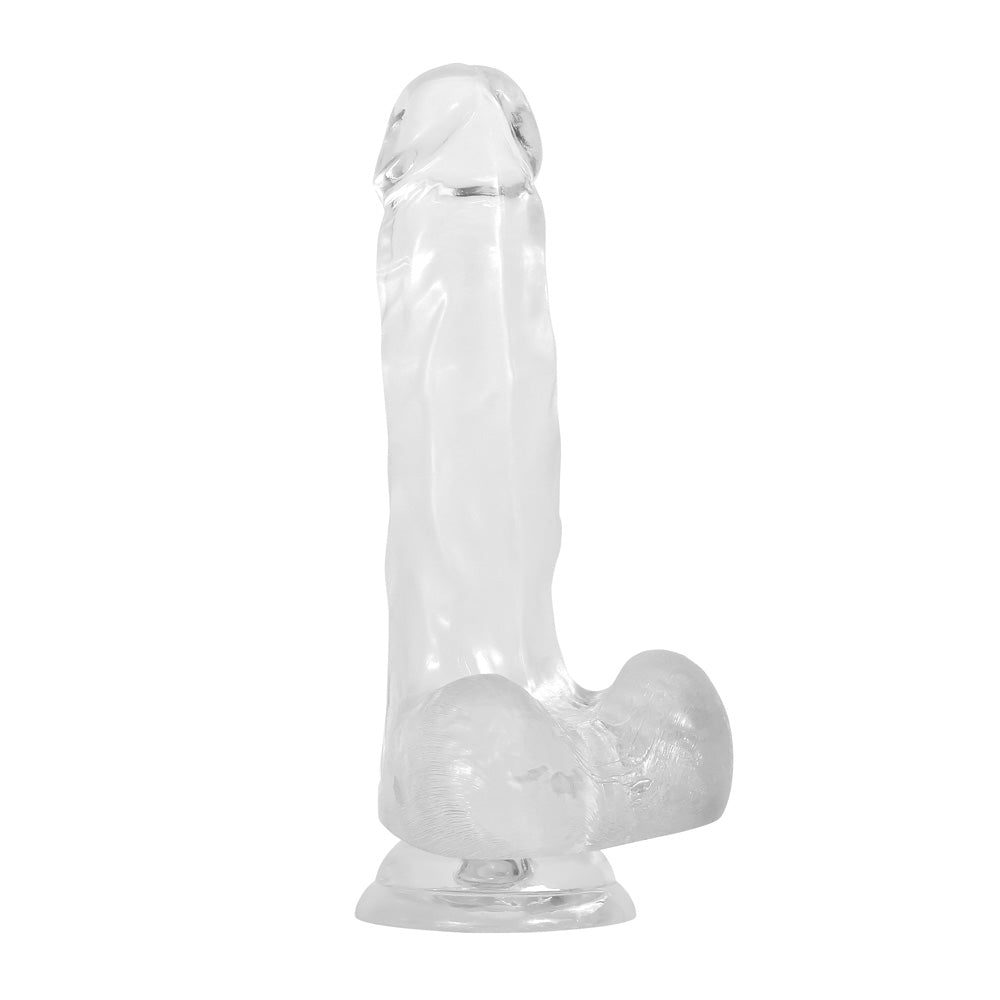 Gender X Clearly Combo Clear Dildo & Stroker Set - crystal-clear dildo with realistic design
