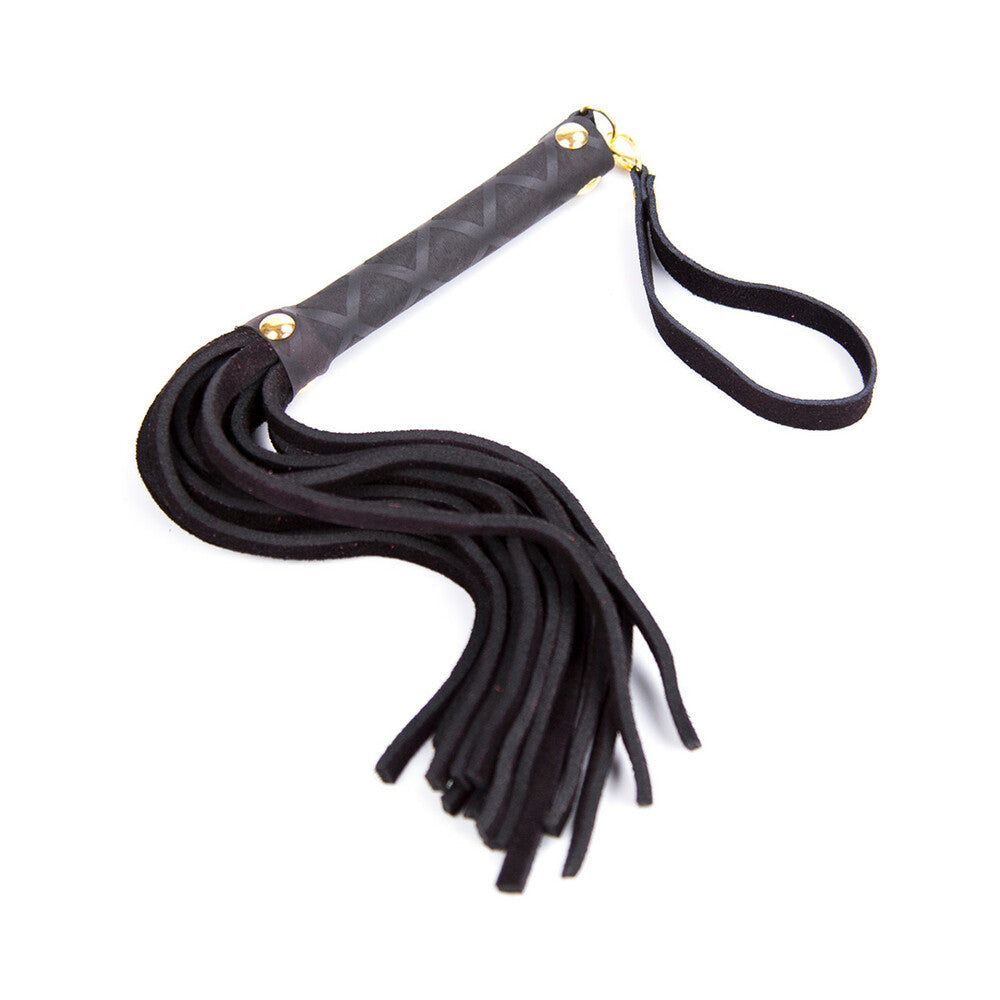 Ple'sur 11 inch Mini Leather Flogger Black