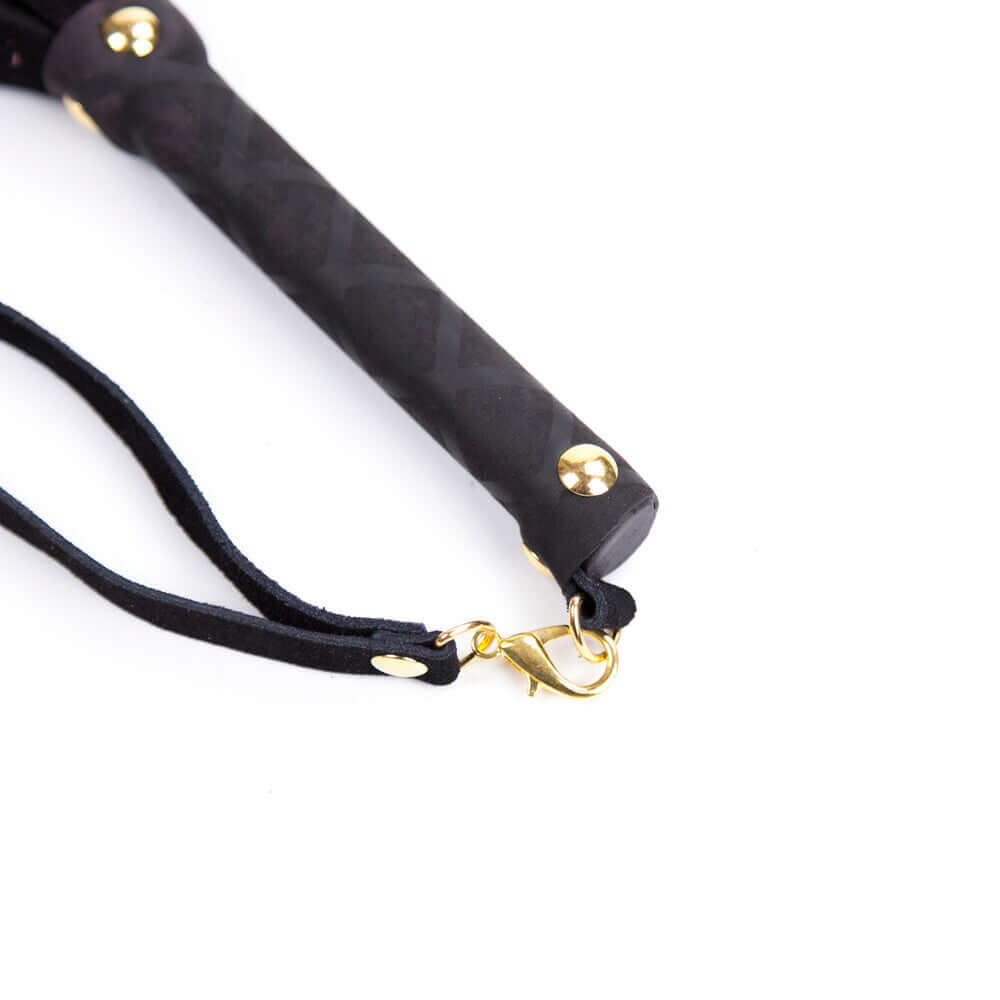 Ple'sur 11 inch Mini Leather Flogger Black