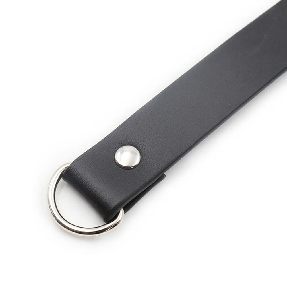 Ple'sur PVC Collar With Heart Lock & Key Black Bag Packaging