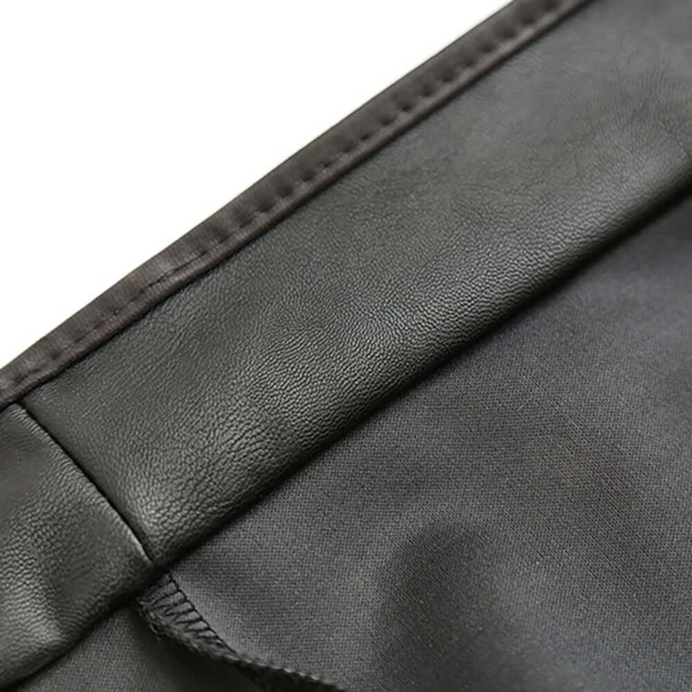 Ple'sur Adjustable PVC Spanking Skirt With Built-In Thong Black S/M