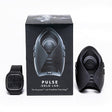 Hot Octopuss Pulse Solo Lux Remote Controlled Stroker Black with wrist-strap remote and packaging.