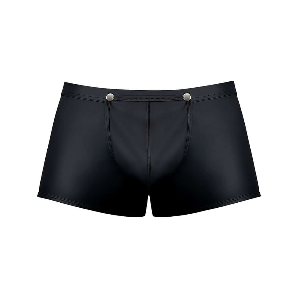 Male Power Oh Snap Snap Off Short Black Medium featuring a playful tearaway pouch design and low rise waist.