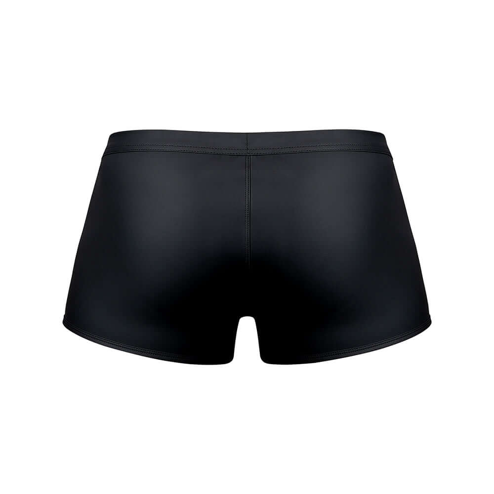 Male Power Oh Snap Snap Off Short Black Medium - back view of playful tearaway pouch design shorts in black.