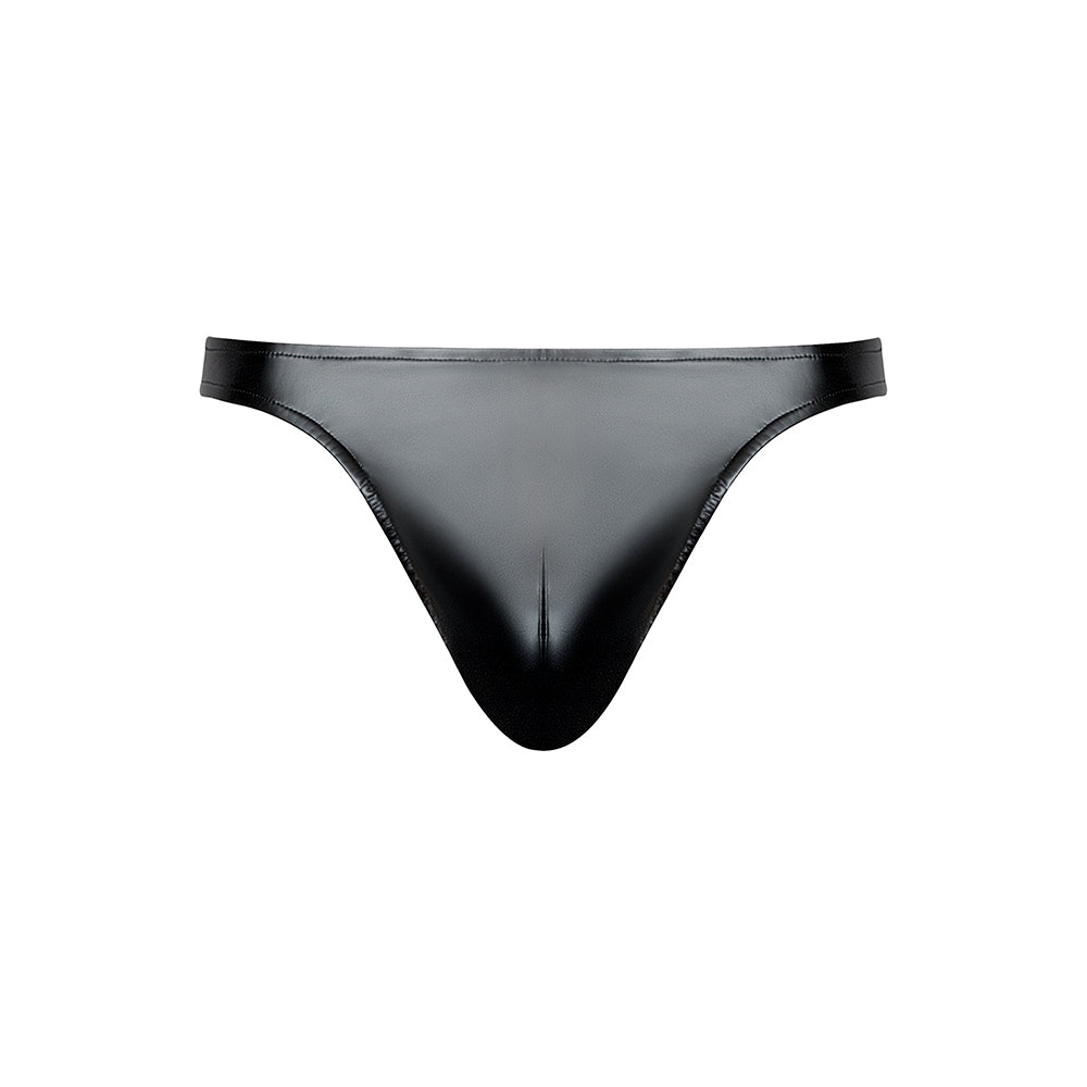 Male Power Liquid Onyx 2.0 Moonshine Jock Brief Black in sleek black design highlighting contemporary style.