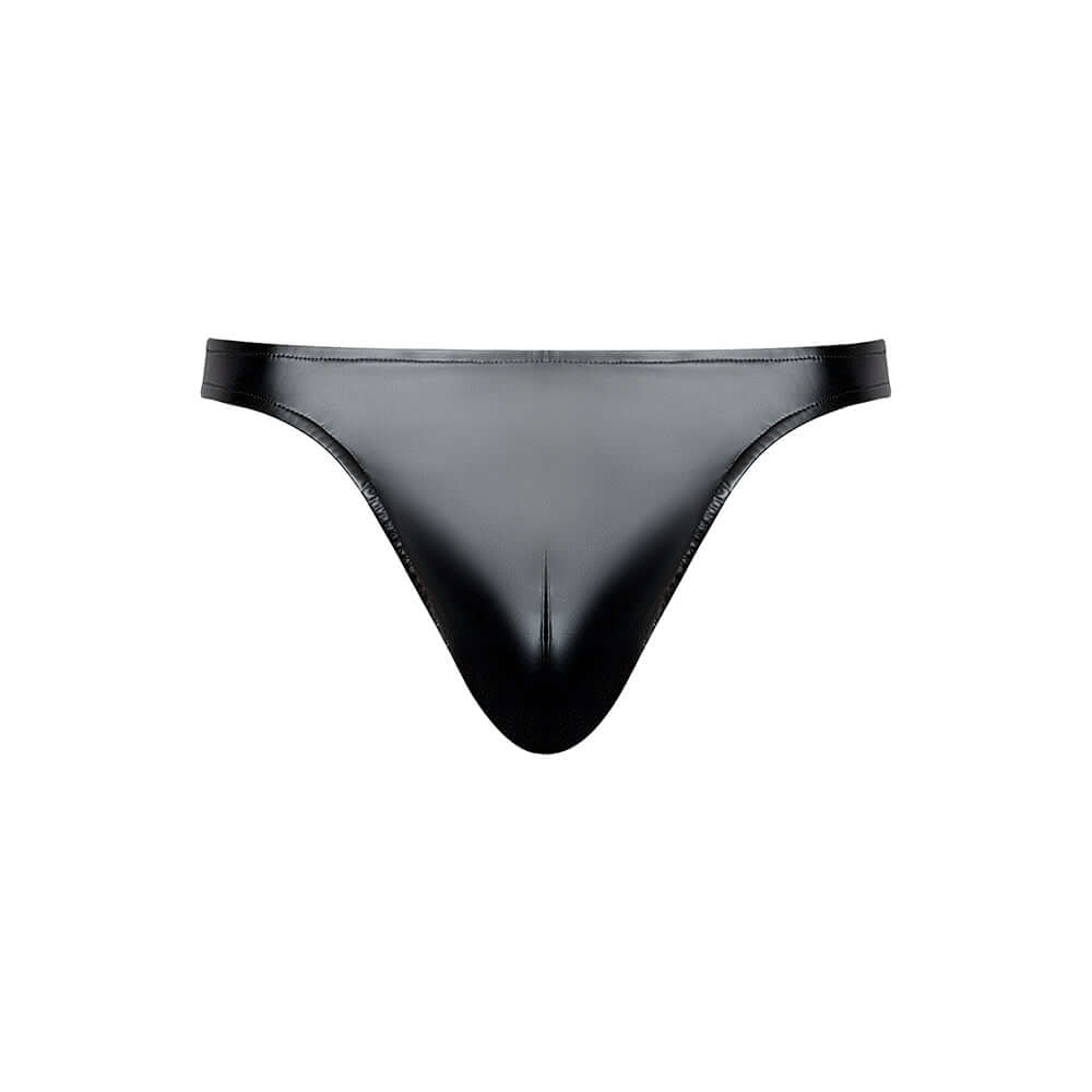 Male Power Liquid Onyx 2.0 Moonshine Jock Brief Black in sleek black design highlighting contemporary style.