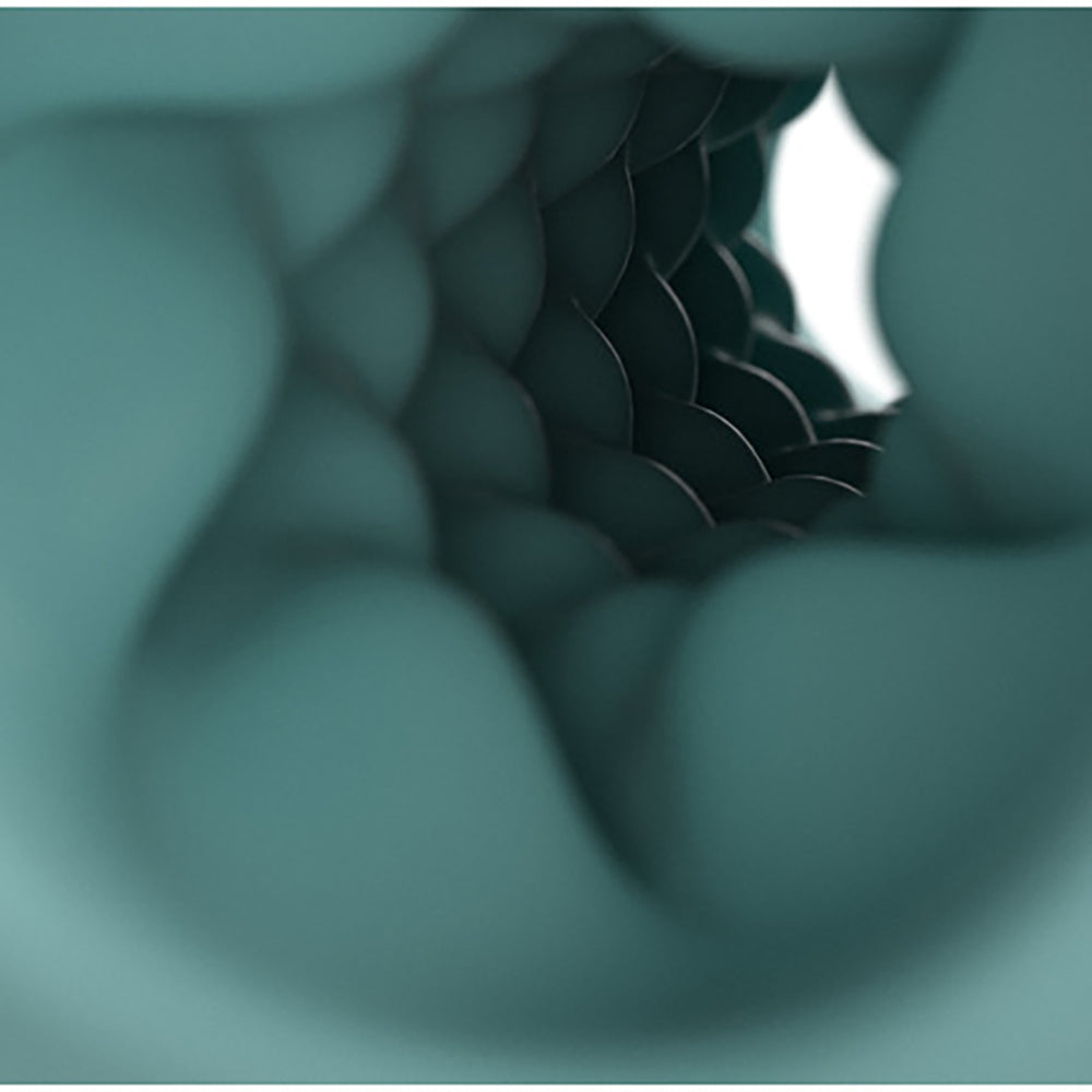 Interior view of the Arcwave Pow Silicone Stroker with Suction Control Mint showcasing its textured design.