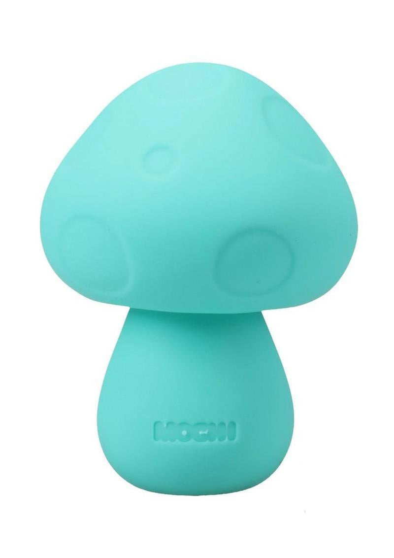 Mochi Mushroom Vibe Rechargeable Vibrator Teal in a soft teal color, designed for ergonomic pleasure and comfort.