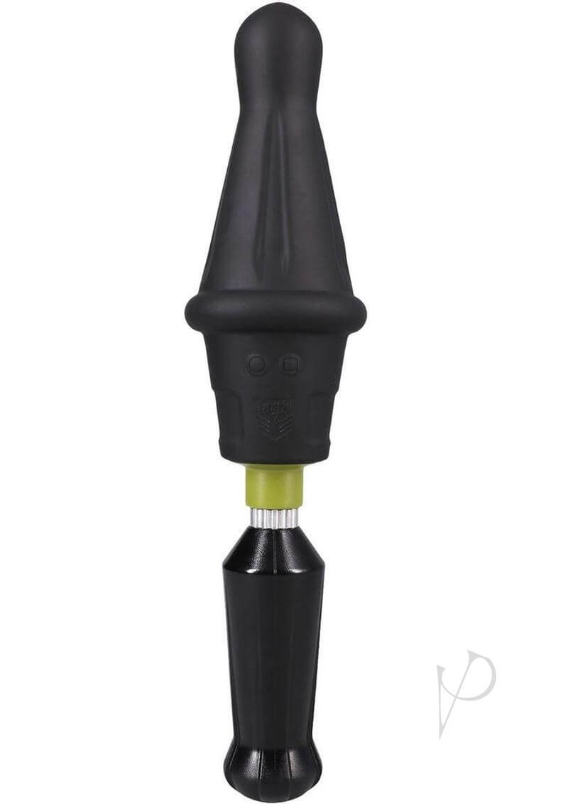 Fort Troff Robo Rammer Rotating Beaded Anal Probe Black displayed at an angle.