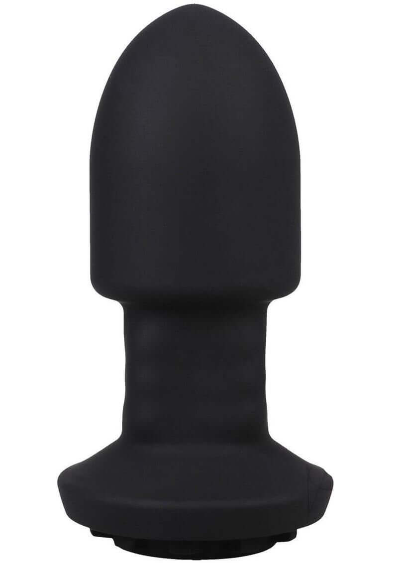 Fort Troff Robo Rimmer Slim Anal Plug with Remote Black showing its sleek design and tapered head for easy entry.