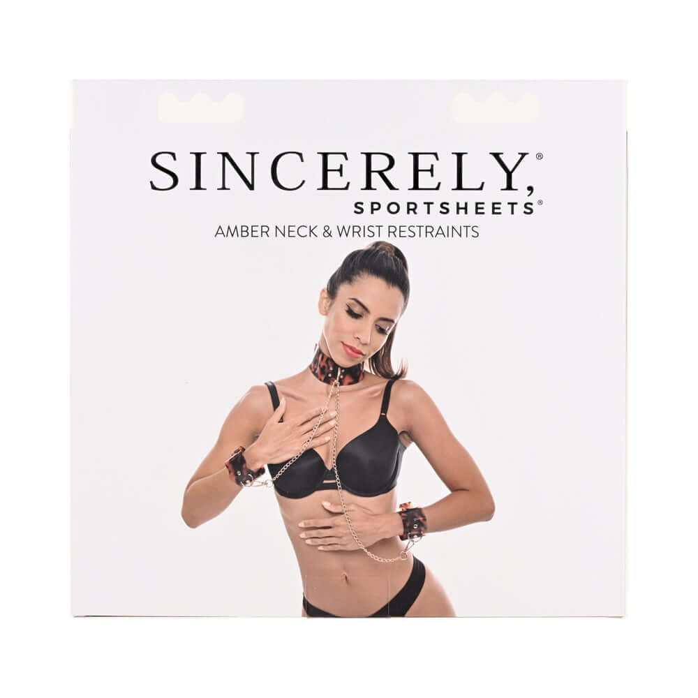 Sincerely, Sportsheets Amber Adjustable Neck & Wrist Restraints Tortoiseshell