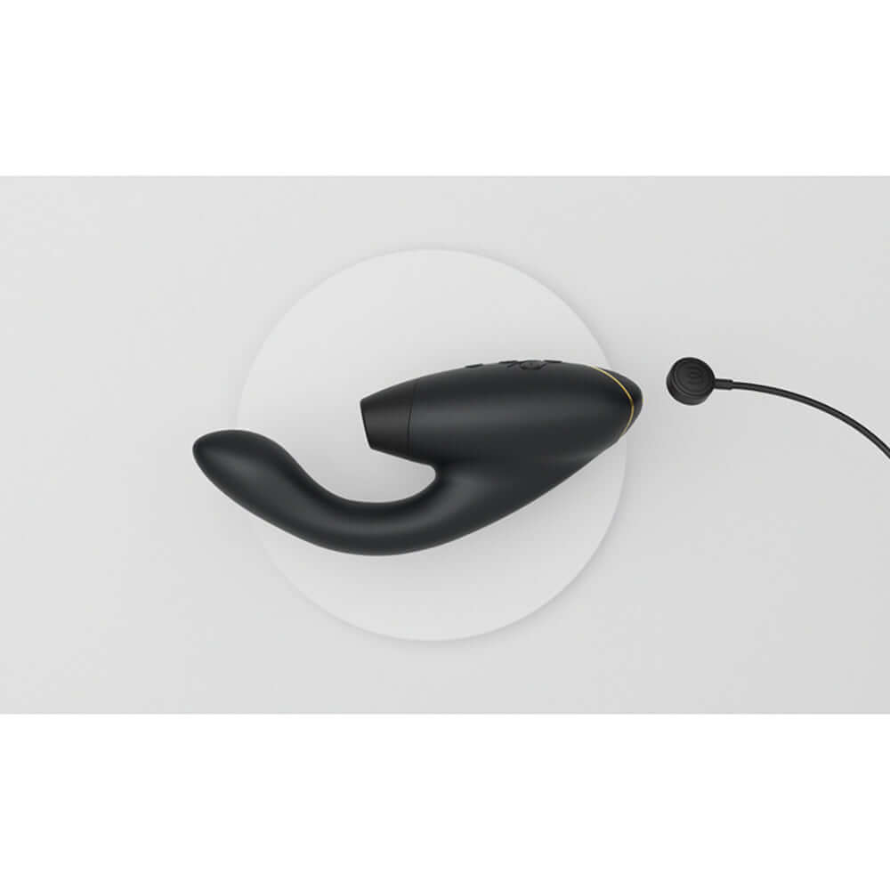 Womanizer Duo 2 Silicone Rechargeable Clitoral and G-Spot Stimulator - Black