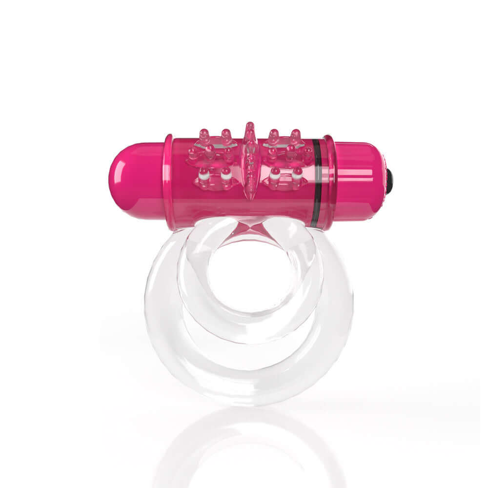 Screaming O 4B DoubleO 6 Vibrating Double Cockring Strawberry