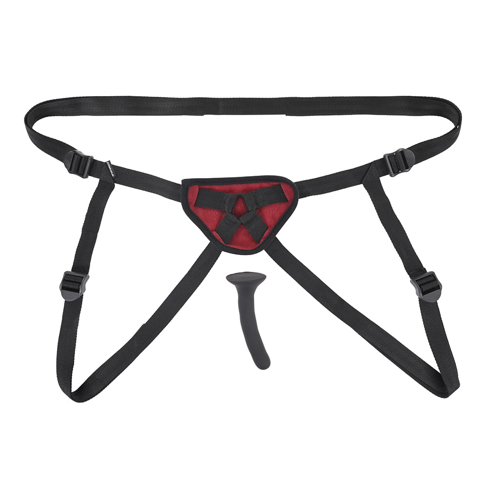 Sportsheets Saffron Silicone Pegging Kit with Adjustable Strap-On Harness & 5 inches Dildo