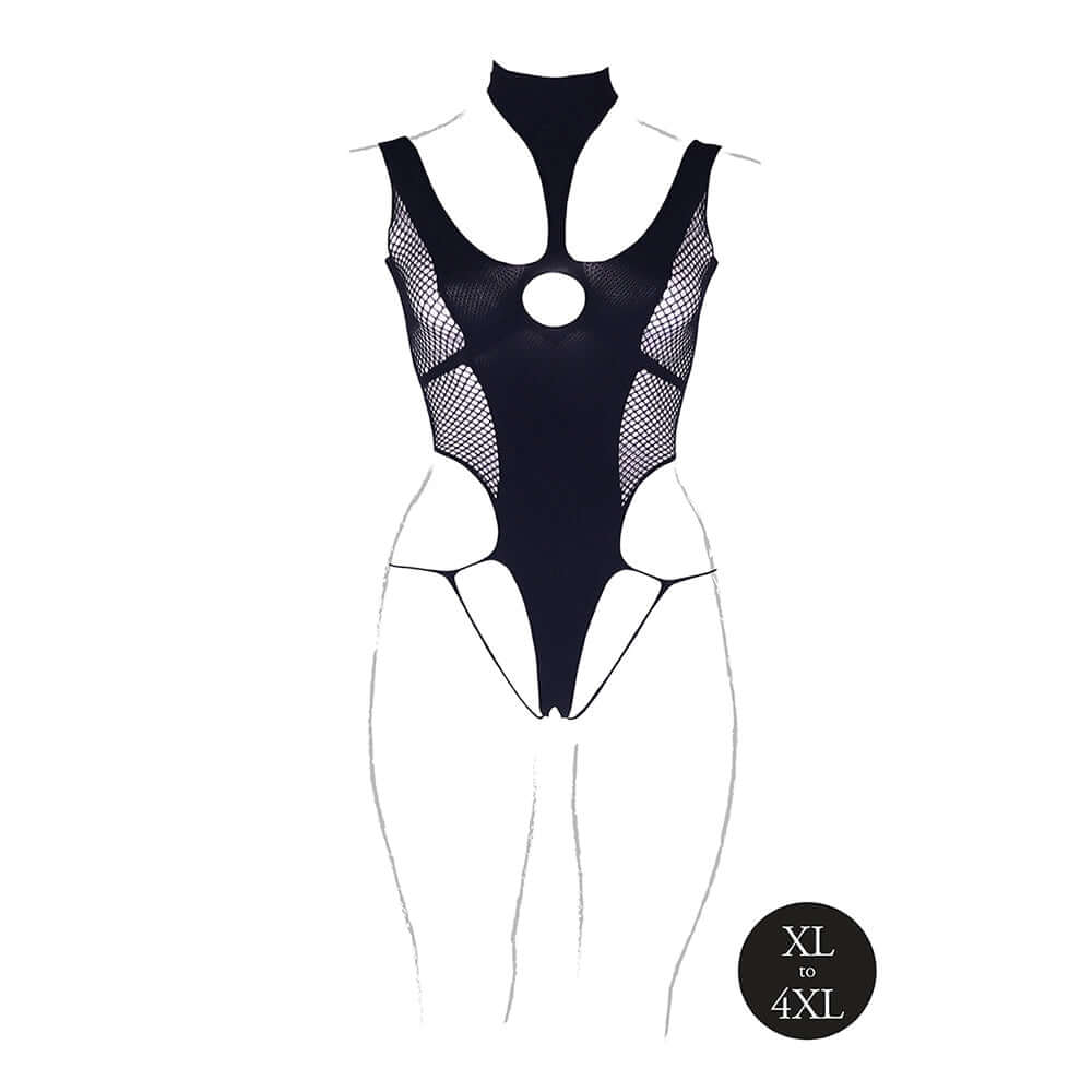 Le Desir Shade Cyllene XLVIII Bodysuit with Turtleneck Black Queen Size