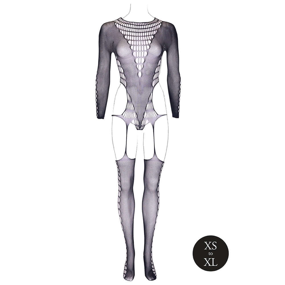 Le Desir Shade Kalyke XXIII Bodystocking with Turtleneck Black O/S