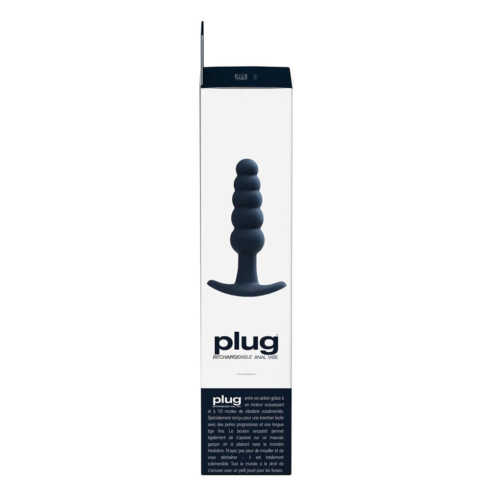 VeDO Plug Rechargeable Silicone Vibrating Anal Plug Black