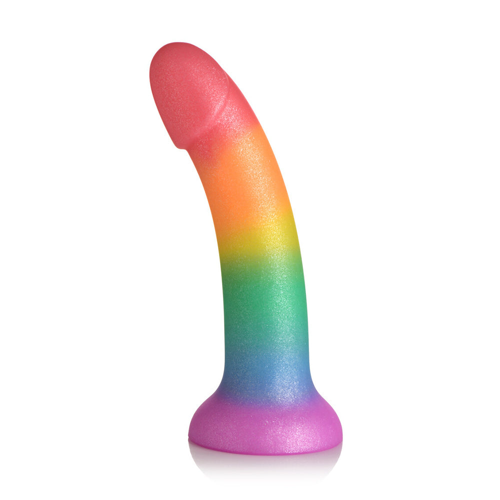 Simply Sweet Phallic 6.5 inch Silicone Dildo Rainbow