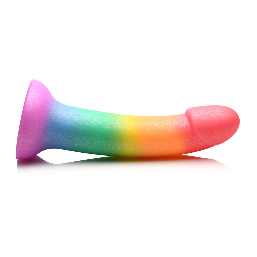 Simply Sweet Phallic 6.5 inch Silicone Dildo Rainbow