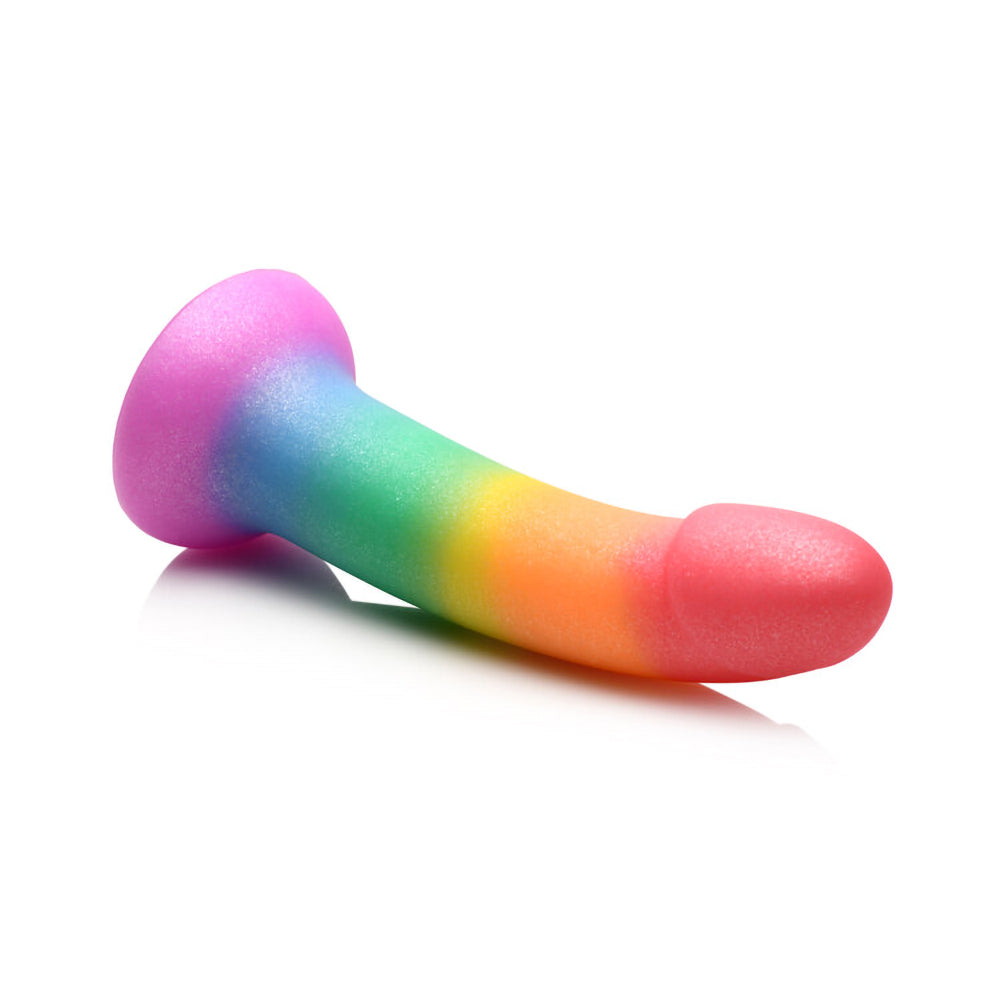 Simply Sweet Phallic 6.5 inch Silicone Dildo Rainbow