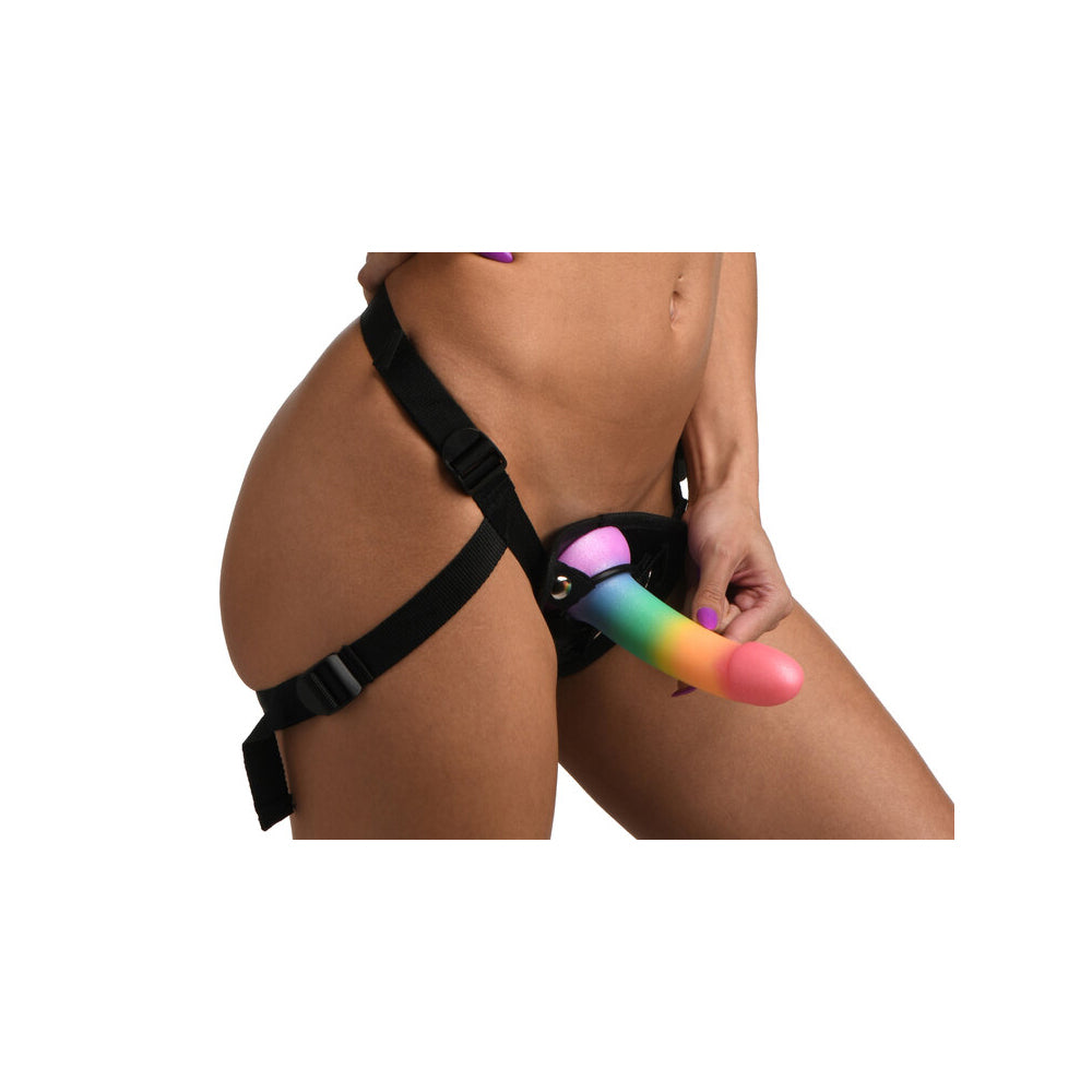 Simply Sweet Phallic 6.5 inch Silicone Dildo Rainbow