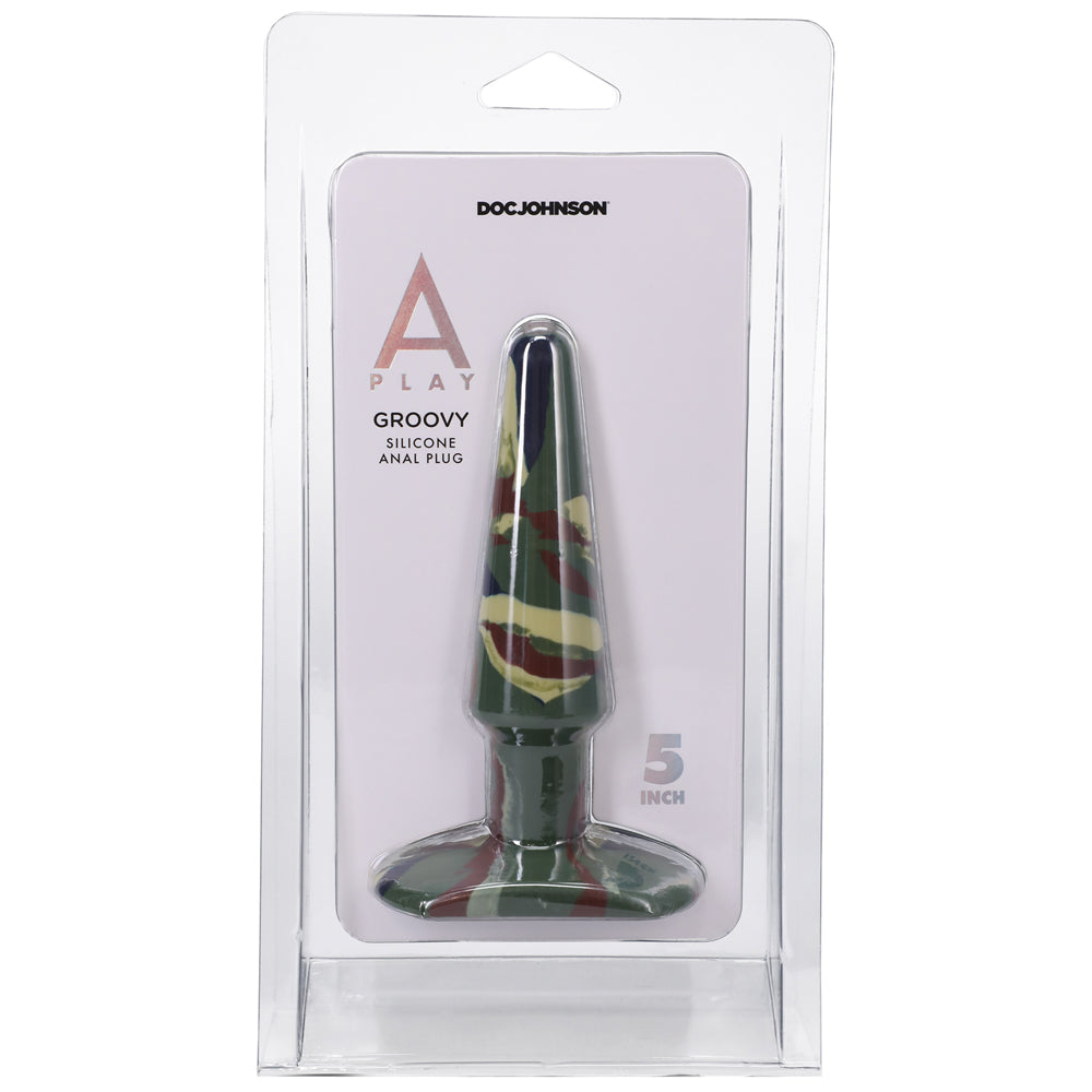 A-Play Groovy 5 inches Silicone Anal Plug Camouflage