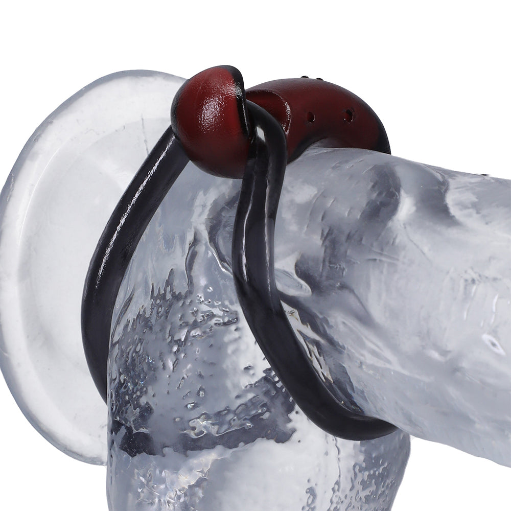 FIRMTECH Performance C-Ring enhancing stamina and comfort on a transparent surface.