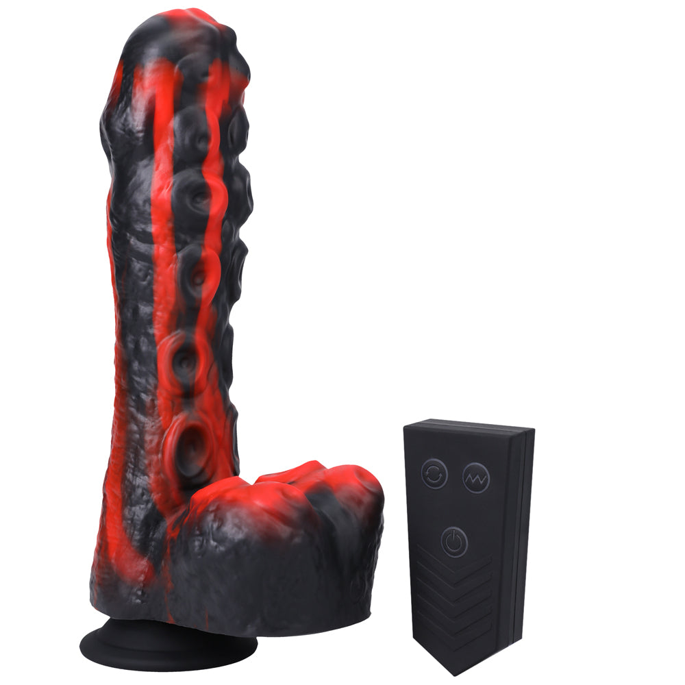 Fort Troff Tendril Thruster Mini Fuck Machine Rechargeable Remote-Controlled Silicone 8.5 inches Thrusting Dildo Red/Black